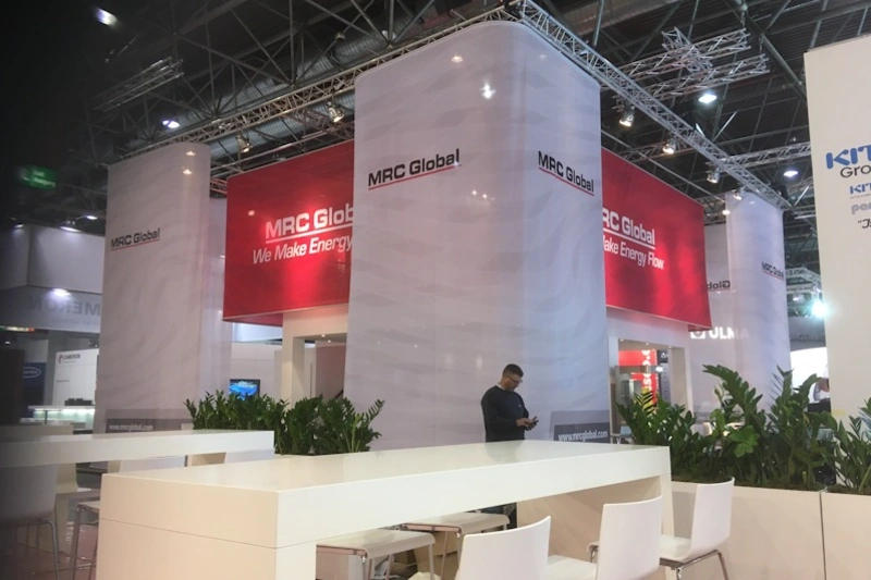 Beursstand van MRC Global op de Valve World Expo.