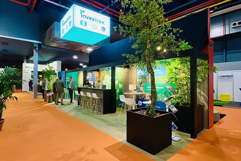Modulaire beursstand voor Investree.