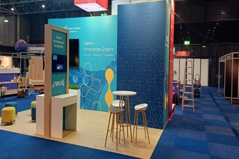 Beursstand van Neo4j in opdracht van Equipe Events op Data Expo