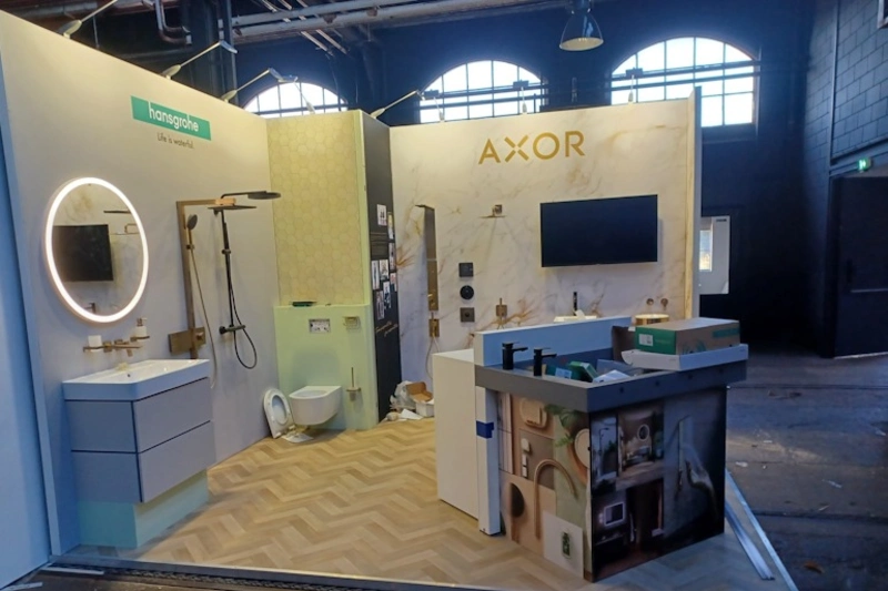 Beursstand van Hans Grohe in opdracht van Styles Concepts op Design District.