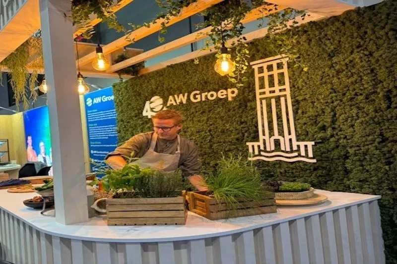 Duurzame beursstand van AW Groep op de Vakbeurs Ruimtelijke Ordening.